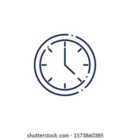 time clock line style icon vector illustration design