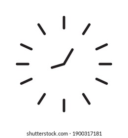 diseño de ilustración vectorial de estilo de línea de reloj de tiempo