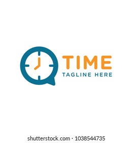 Time Clock Logo Design Template