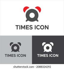 time clock logo designe template