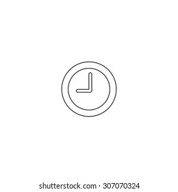 Time Clock Outline Black Simple Vector Stock Vector (Royalty Free ...