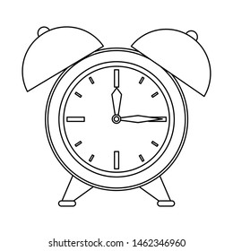 time clock retro classic vintage watch alarm cartoon vector illustration graphic design
