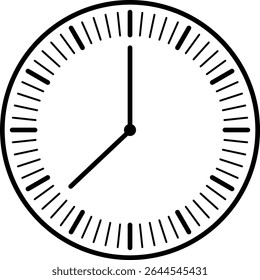 time clock round icon vector isolated on white background 