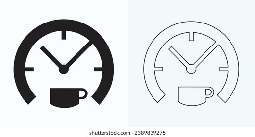Time and Clock set of linear icons. Time management. Timer, Speed, Alarm, Restore, Time Management, Calendar and more. Collection of time, clock, watch, timer vector simple outline icons for web