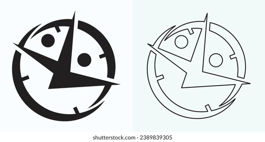 Time and Clock set of linear icons. Time management. Timer, Speed, Alarm, Restore, Time Management, Calendar and more. Collection of time, clock, watch, timer vector simple outline icons for web