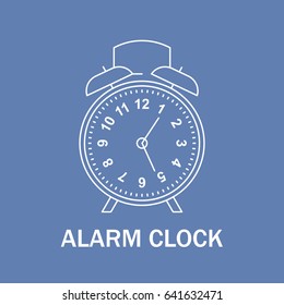 Time and clock sign. Watch icon. Line style illustration isolated. Modern design.