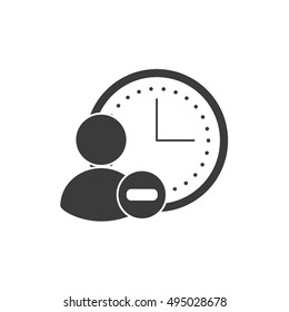 time clock with social media icon vector illustration design