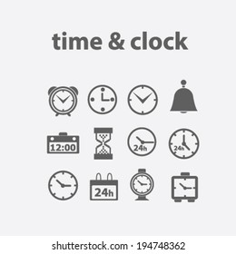 Zeit, Uhr, Geschwindigkeit, Auslieferungssymbole, Vektorgrafik
