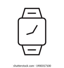 diseño de ilustraciones vectoriales del estilo de línea de reloj cuadrado de reloj de tiempo
