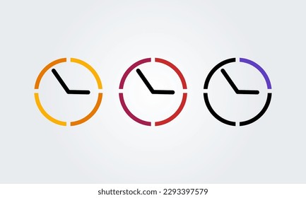 Time, clock stop watch, limited offer, happy hour, deadline concept, line icon vector illustration