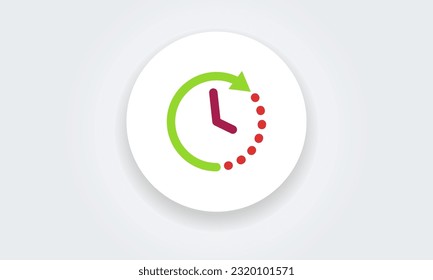 Time, clock stop watch, limited offer, happy hour, deadline concept, line icon, vector illustration