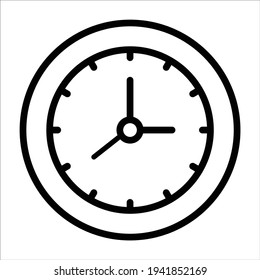 time, clock thin line icon  