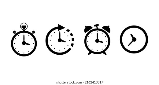 Dünne Zeilensymbole zu Zeit und Uhr. Rahmensymbol für Zeiterfassung und Messung Bearbeitbare Strichsymbole.