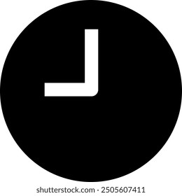 Time clock vector icon at 9 pm