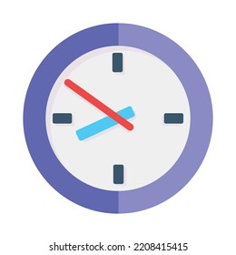 Time Clock Vector Icon which is suitable for commercial work and easily modify or edit it

