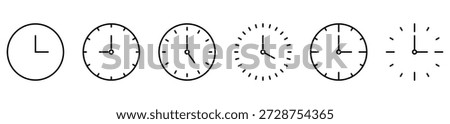 Time and Clock Vector Icons Collection	