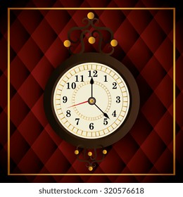 Time clock vintage design, vector illustration eps 10.