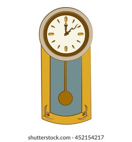 Time and clock vintage style,isolated flat line icon vector illustration graphic.