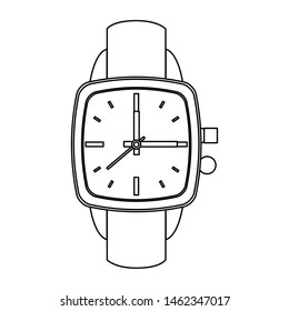 time clock watch alarm cartoon vector illustration graphic design