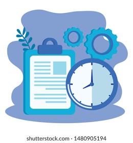 time clock watch and checklist
