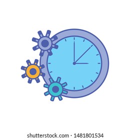 time clock watch with gear pinions