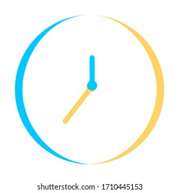 Tiempo, reloj, icono de reloj. Concepto de elementos de diseño de la interfaz de usuario. Aplicación de cuenta regresiva digital, kit de interfaz de usuario, interfaz de reloj móvil. Logotipo de tiempo rápido, concepto de velocidad de parada, entrega rápida, expreso y urgente.