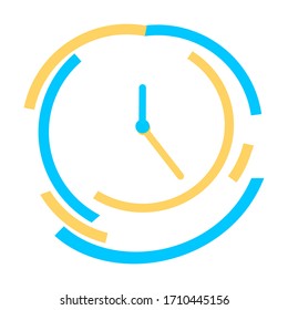 Time, clock, watch icon. Concept of UI design elements. Digital countdown app, user interface kit, mobile clock interface. Fast time logo, stop watch speed concept, quick delivery, express and urgent.