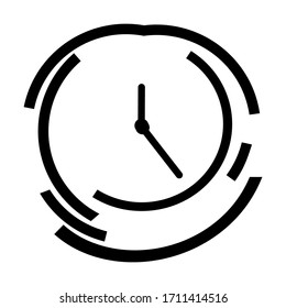 Time, clock, watch icon. Concept of UI design elements. Digital countdown app, user interface kit, mobile clock interface. Fast time logo, stop watch speed concept, quick delivery, express and urgent.