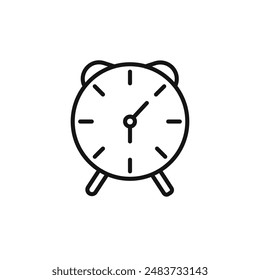 time clock watch icon outline collection in black