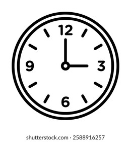 time clock watch icon Outline vector symbol sign