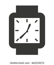 time clock watch icon vector illustration design