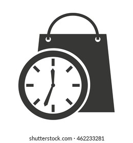time clock watch icon vector illustration design