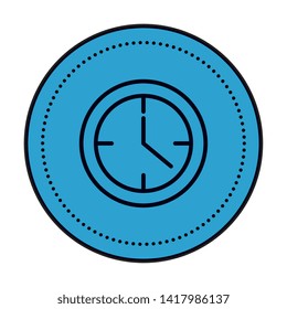 time clock watch isolated icon