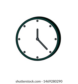 time clock watch isolated icon