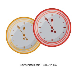 time clock watch isolated icon vector illustration design