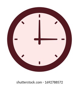 time clock watch isolated icon vector illustration design
