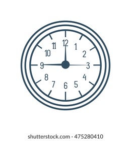 time clock watch isolated icon vector illustration design