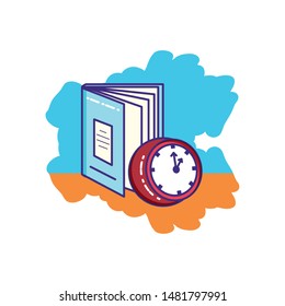 time clock watch with textbook supply