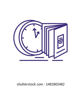 time clock watch with textbook supply