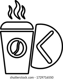 Time for a coffee break. Flat icon design.
