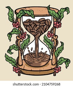 It's time for coffee illustration