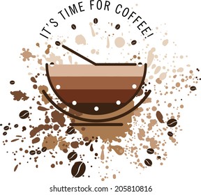 "time for coffee" t-shirt print