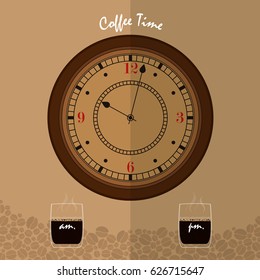 Time to coffee Vector illustration