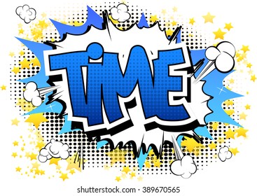 Time - Comic book style word