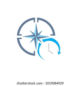 Time Compass Logo Icon Design