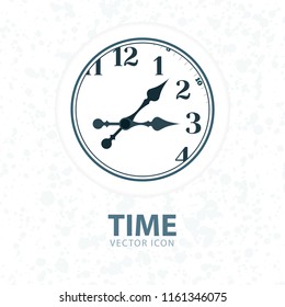 Time concept. Clock face hand drawn vector illustration.