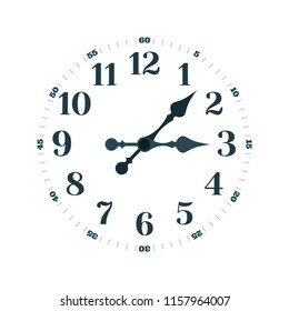 Time Concept. Clock Face Vector Illustration.