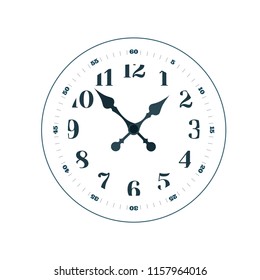 Time concept. Clock face vector illustration.