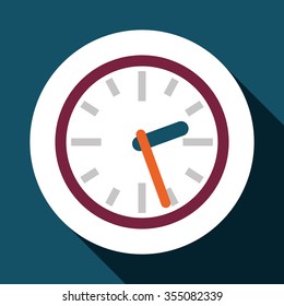 time concept with clock icon design, vector illustration 10 eps graphic.