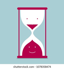 Time concept design, hourglass creative.